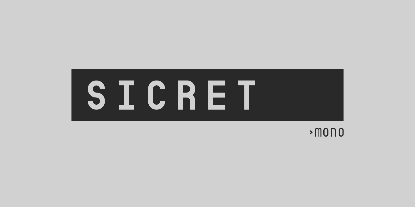 Sicret Mono Font preview